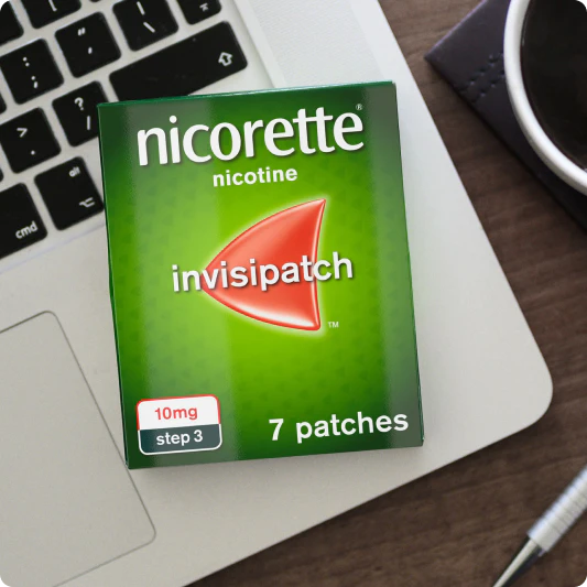 Nicorette Gum and Nicorette Invisipatch packs
