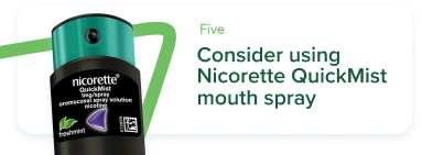 consider using Nicorette QuickMist mouth spray
